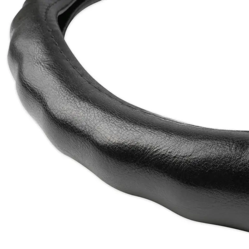 Оплетка на руль (нат. кожа) AVS GL-665M-B (размер M, черный) - Серия "Classic"