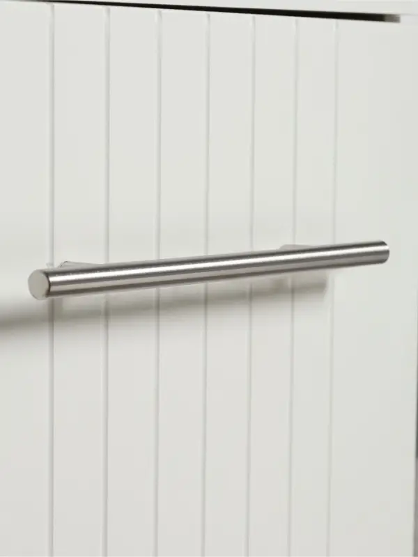 Ручка рейлинг ТУНДРА, облегчённая, d=12 мм, м/о 160/250 мм, внеш. ножка, цвет матовый никель