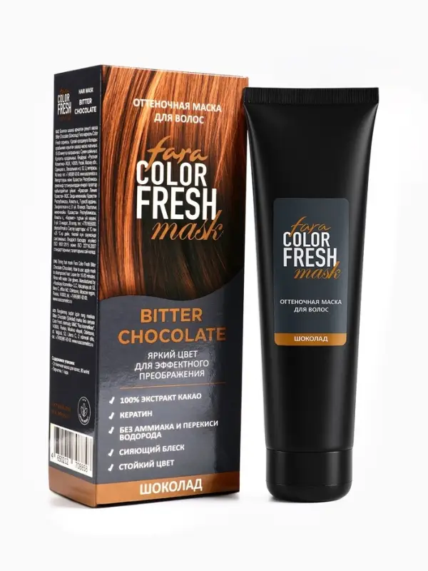 Оттеночная маска для волос FARA Color Fresh "Bitter Chocolate" (Шоколад)  туба, 80 мл
