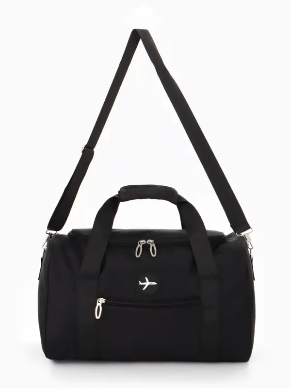 Сумка дор РК Одноцвет, 39*20*25, отд на молнии, н/карман, дл ремень, черный