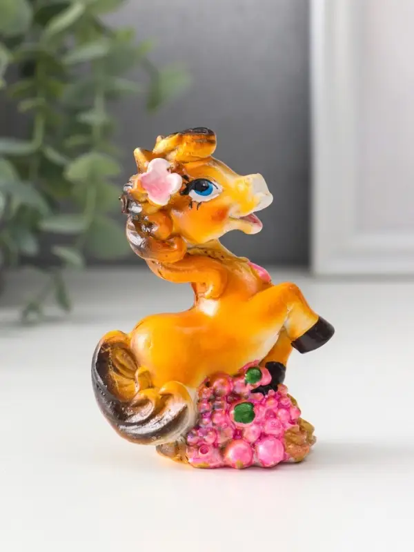 Сувенир полистоун Сувенир полистоун "Лошадка с цветочком в гриве" МИКС 7х3,5х9 см