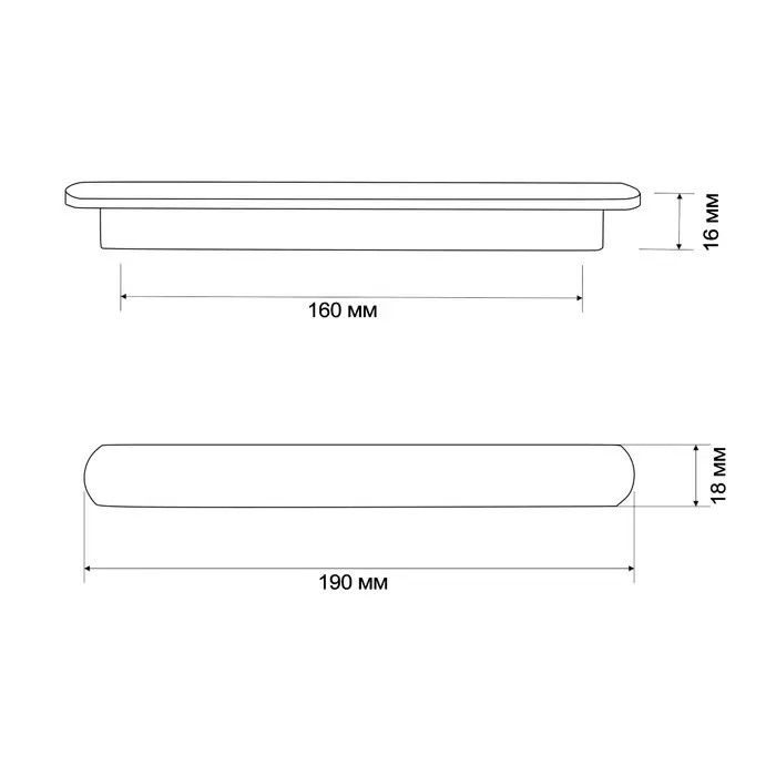 Ручка-скоба CAPPIO RSC021, алюминий, м/о 160 мм, цвет графит