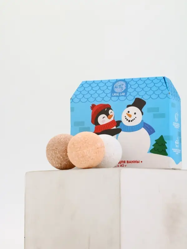 Бомбочки для ванны в домике «Пингвин», набор 6 шт х 40 г, URAL LAB Бомбочки для ванны в домике «Пингвин», набор 6 шт х 40 г, URAL LAB
