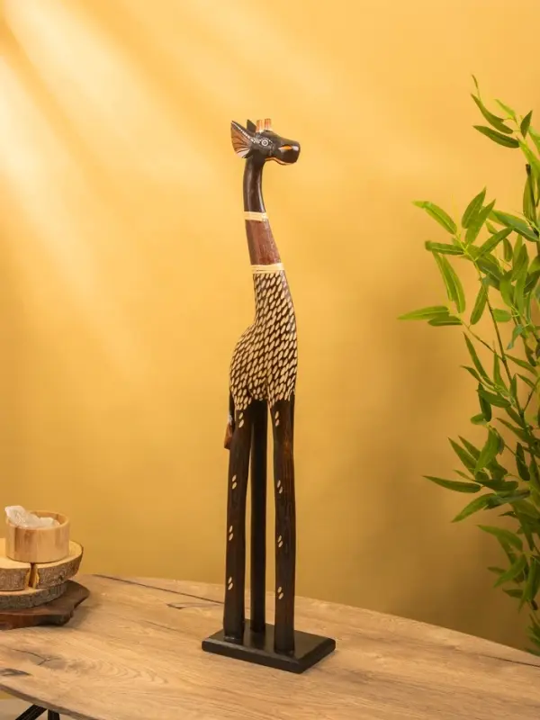 Сувенир Сувенир "Жирафик" дерево 18х10х80 см, цв. коричневый