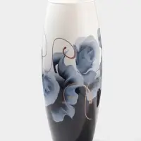 Ваза для цветов &laquo;Чёрно-белая роза&raquo;, d=7.5 см, 11&times;26 см, стекло