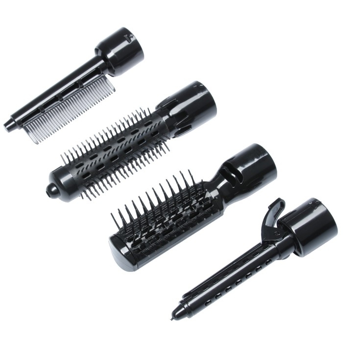 Фен-щётка Luazon LFS-02, 1400 Вт, 2 скорости, 4 насадки, чёрная Фен-щётка Luazon LFS-02, 1400 Вт, 2 скорости, 4 насадки, чёрная