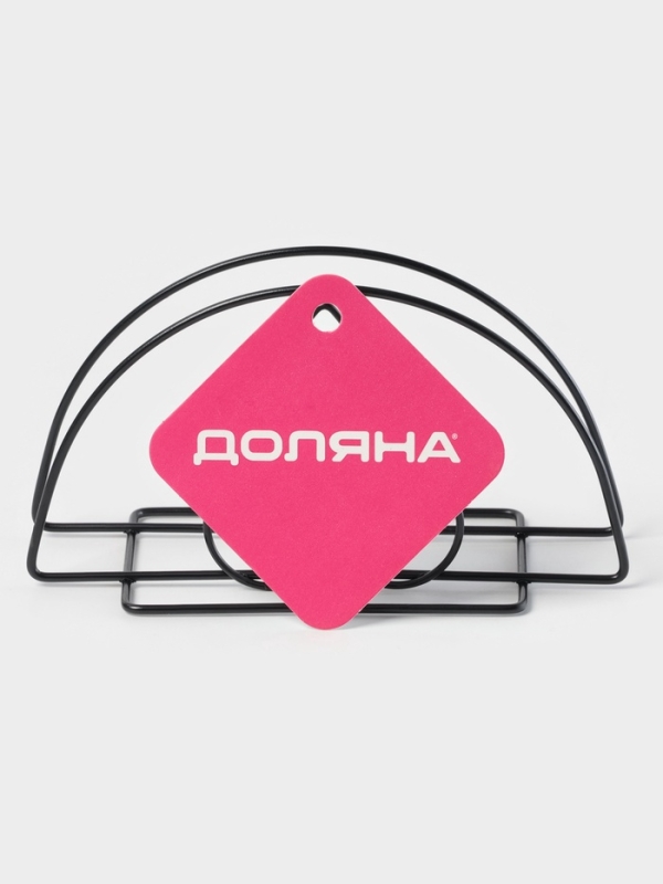 Салфетница Доляна «Сердце», чёрная Салфетница Доляна «Сердце», чёрная