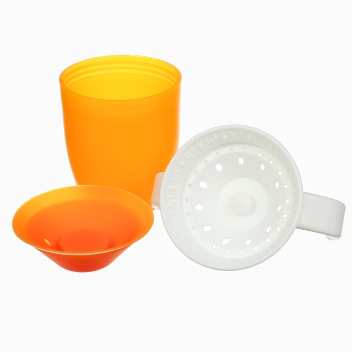 Поильник - непроливайка детский тренировочный «360°», 240 мл., с ручками, цвет оранжевый