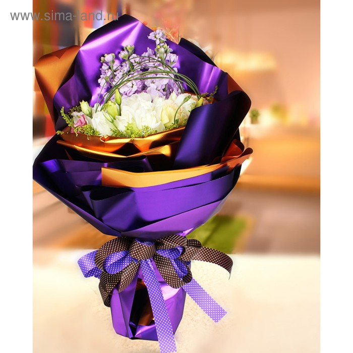 Пленка для цветов  Пленка для цветов "Металл", золото, 58 см х 5 м