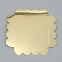 Коробка для печенья, кондитерская упаковка с PVC крышкой, «Игристая», 13 х 13 х 3 см