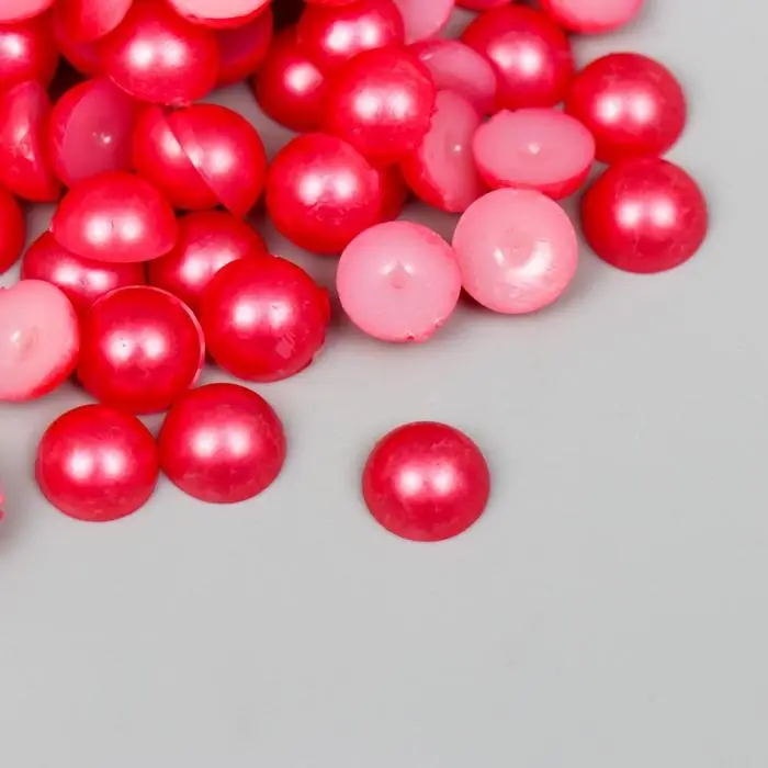 Набор для творчества половинка жемчужины цветная d=0,8 см 20 гр,