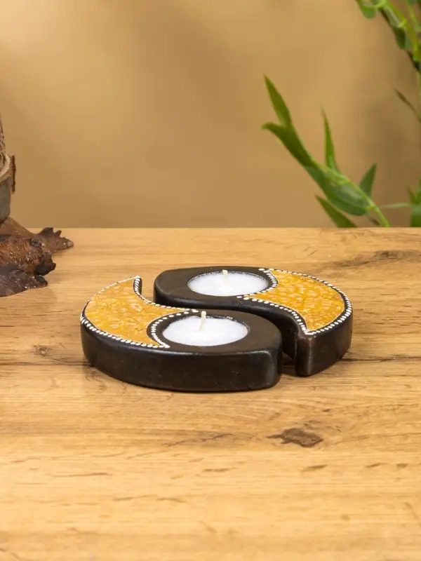 Набор свечей Набор свечей "Инь Янь" керамика, 13х13х2 см