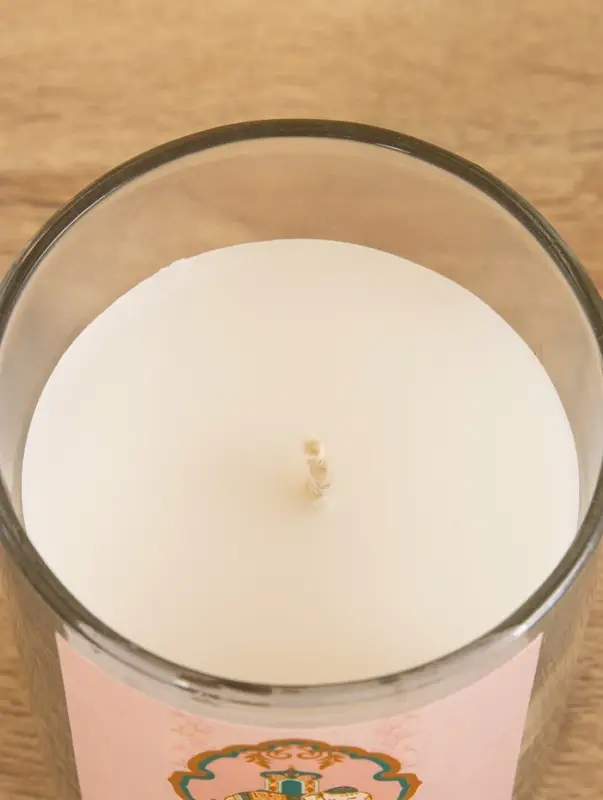 Свеча ароматическая в стекле  "Роза" соевый воск 120гр