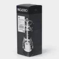 Мельница для специй Magistro Glace, 13.9 см, 30 мл, керамический механизм, акрил, прозрачная