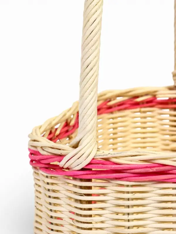 Корзина плетёная для хранения &laquo;Сердце&raquo;, лоза, с ручкой, кукуруза, набор 3 шт.