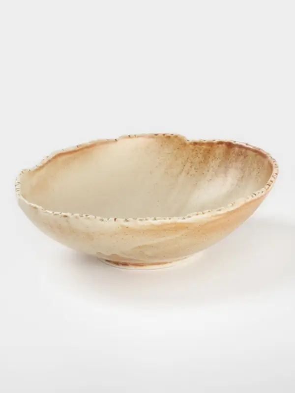 Салатник Magistro Organic brown, овальный, 800 мл, 20.5&times;16.5&times;5.5 см, фарфор, бежевый