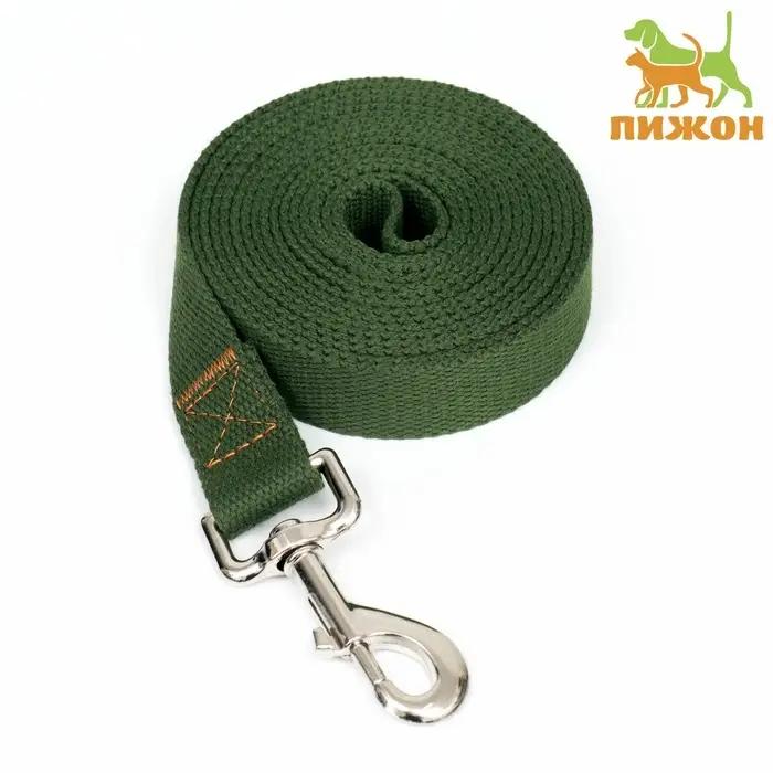 Поводок брезентовый, 3 м &times; 2.5 см, хаки