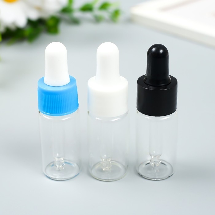 Флакон с пипеткой стекло, пластик МИКС 7,5х2,2х2,2 см Флакон с пипеткой стекло, пластик МИКС 7,5х2,2х2,2 см