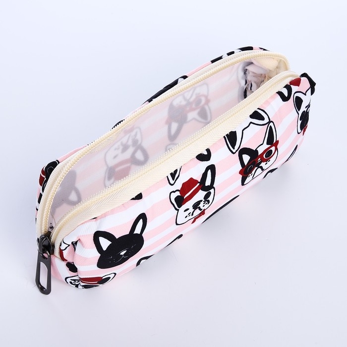 Рюкзак школьный из текстиля на молнии, 3 кармана, пенал, цвет розовый Рюкзак школьный из текстиля на молнии, 3 кармана, пенал, цвет розовый