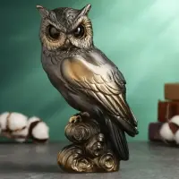 Фигурка гипс &laquo;Сова&raquo;, бронза, 10&times;22&times;8 см