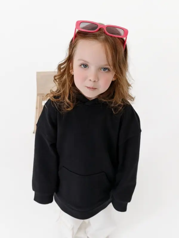 Худи детское оверсайз Houdini, черное, 12 лет