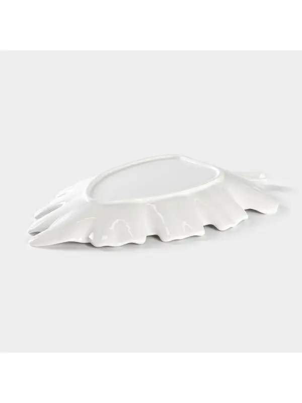 Блюдо сервировочное &laquo;Лист&raquo;, 30&times;20 см, керамика, белое