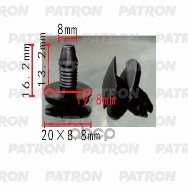 клипса пластмассовая PATRON арт. P37-0214A