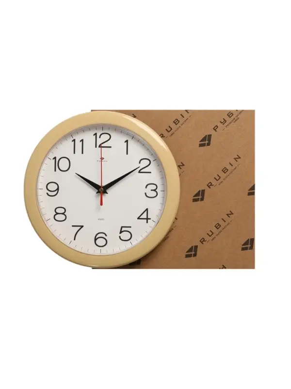 Часы настенные, интерьерные &laquo;Рубин&raquo;, d=23 см, песочный корпус