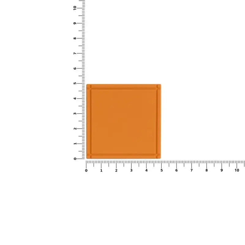 Лейбл из ПВХ Dzeta, L, оранжевый