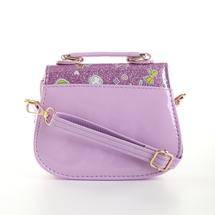 Сумка детская для девочки на клапане «Выбражулька», цвет сиреневый