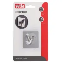 VETTA Крючок самоклеящиеся, 1шт, 4,5см, нержавеющая сталь 430