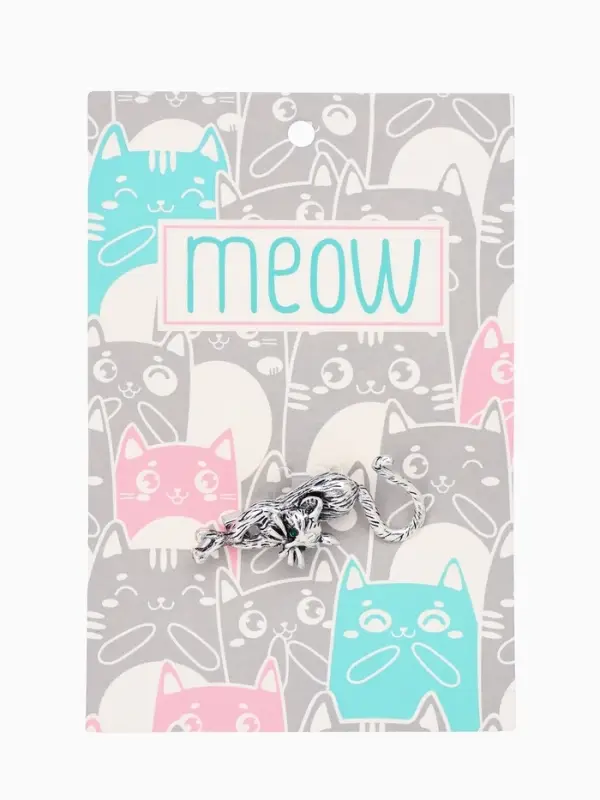 Брошь &laquo;Кошка грациозная&raquo;, зелёная в чернёном серебре