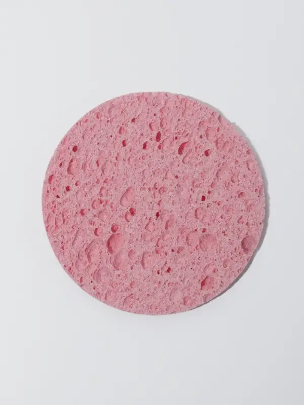 Спонж для умывания, d=8 см, розовый