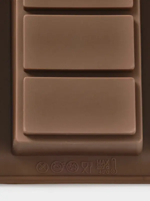 Форма для дубайского шоколада Доляна &laquo;Квадраты, полосы, пирамиды&raquo;, 6 плиток, 27.5&times;17&times;2 см, силикон, коричневая