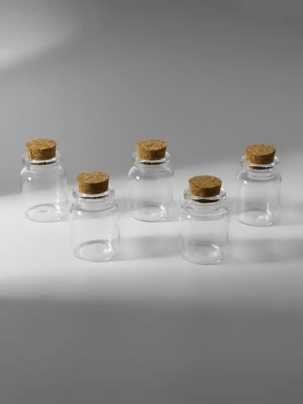 Баночки для хранения бисера, d=3&times;4.5 см, 5 шт.