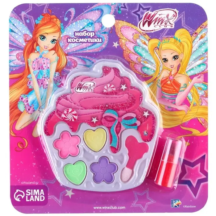 Набор косметики, тени 4 цвета, блеск для губ &laquo;Блум и Стелла&raquo;, WINX