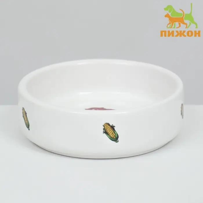 Миска для грызунов «Кукуруза», 80 мл, 8.5×3 см, керамика Миска для грызунов «Кукуруза», 80 мл, 8.5×3 см, керамика