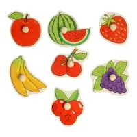 Рамка - вкладыш Лесная мастерская &laquo;Подбери картинку. Ягоды - фрукты&raquo;, 7 деталей