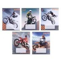 Тетрадь 12 листов в клетку Calligrata, «Мотоциклист», обложка мелованная бумага, МИКС Тетрадь 12 листов в клетку Calligrata, «Мотоциклист», обложка мелованная бумага, МИКС