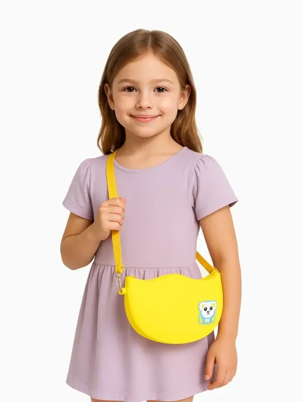 Сумка детская COLOR, для девочки, на молнии, жёлтая
