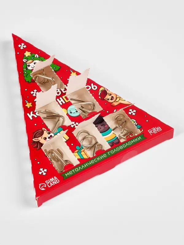 Puzzle Головоломка металлическая "Адвент-календарь" лошадки