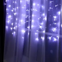 Гирлянда &laquo;Занавес&raquo; 2&times;1.5 м, IP20, прозрачная нить, 360 LED, свечение белое, 8 режимов, 220 В