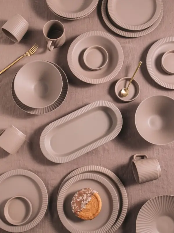 Набор посуды Magistro Jarwah Lausanne, 16 предметов, фарфор, бежевый