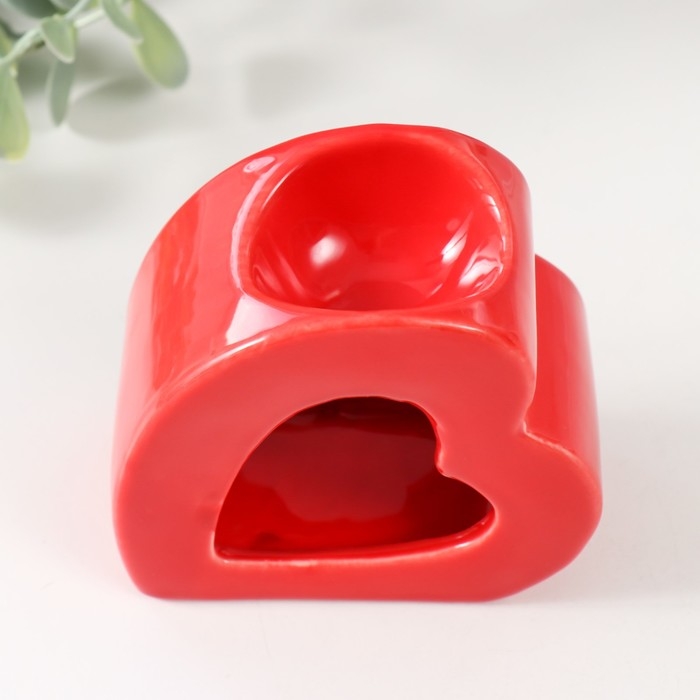 Аромалампа керамика Аромалампа керамика "Сердце" красная 9х4,8х8 см