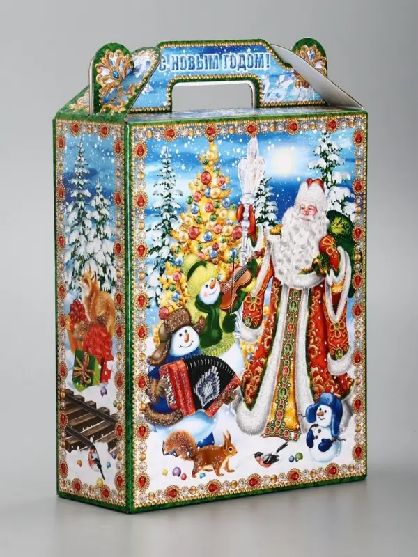 Подарочная новогодняя коробка «Экспресс», для сладких подарков, 16.8×7×25 см Подарочная новогодняя коробка «Экспресс», для сладких подарков, 16.8×7×25 см