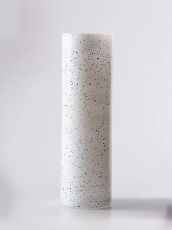 Ваза для цветов &laquo;Крапле&raquo;, прямая, h=26 см, стекло, белая