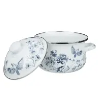 Кастрюля эмалированная тм VETTA Флорал, 18см, 2л, индукция