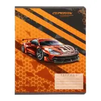 Комплект тетрадей из 10 штук, 18 листов в линию Calligrata "Тачки", обложка мелованный картон, ВД-лак, блок офсет, 5 видов по 2 штуки