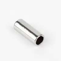 Наконечник для шнура цилиндр, d=6&times;15 мм, 4 шт., цвет серебряный