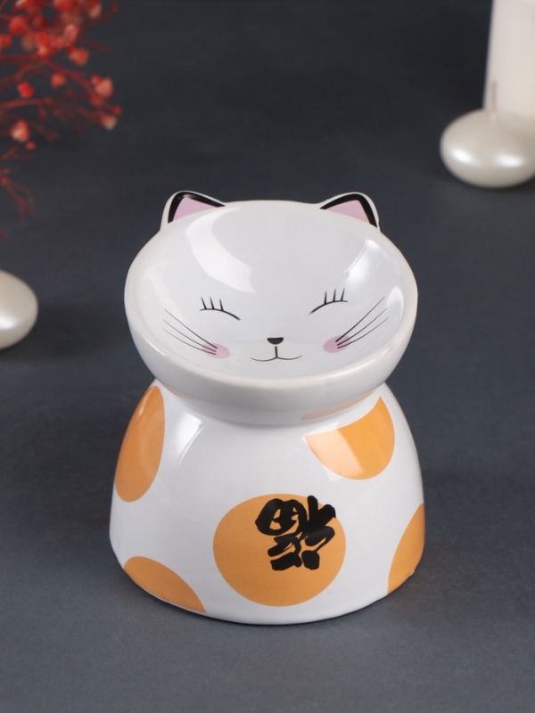 Аромалампа керамика Аромалампа керамика "Котик пятнистый" 10,5х10,5х10,5 см